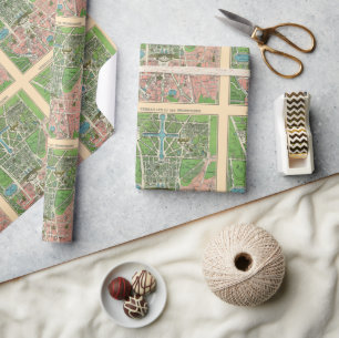 Tuinen van Versailles, herstelde Vintage 1920 Cadeaupapier