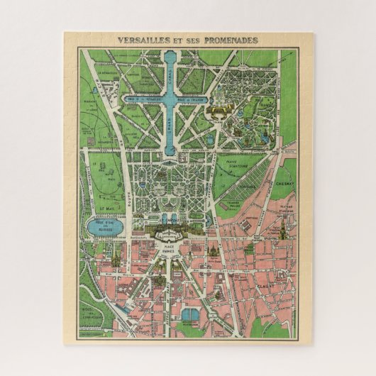 Tuinen van Versailles, herstelde Vintage 1920 Legpuzzel (Verticaal)