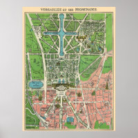 Tuinen van Versailles, herstelde Vintage 1920