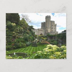 Tuinen van Windsor Castle in Engeland Foto Briefkaart