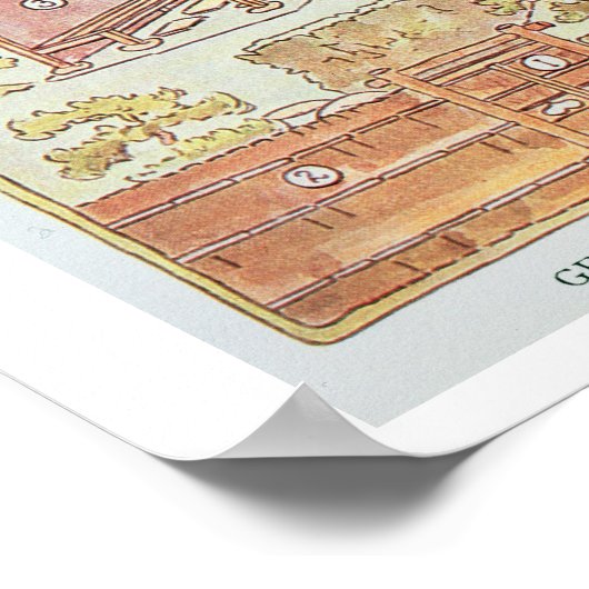 Tuinen van Yuan Ming Yuan, Peking, 1783-86 (grav) Poster (Hoek)