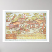 Tuinen van Yuan Ming Yuan, Peking, 1783-86 (grav) Poster (Voorkant)