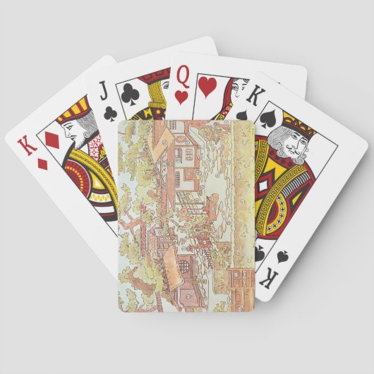 Tuinen van Yuan Ming Yuan, Peking, 1783-86 (grav) Speelkaarten (Achterkant)