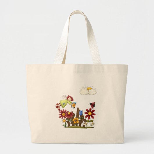 Tuinengel Grote Tote Bag (Voorkant)