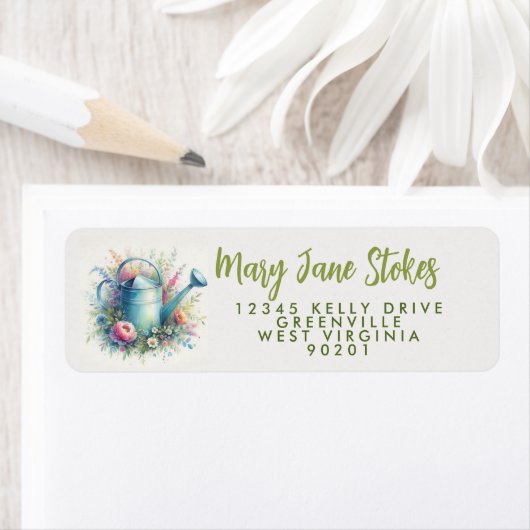 tuinenvelop TERUGKEER ADDRESS-watering kan Etiket (Insitu)