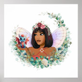 Tuinfee en Baby Dragon Square Poster (Voorkant)