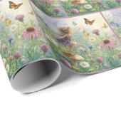 Tuinfee met vlinders cadeaupapier (Rol Hoek)