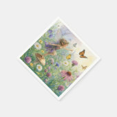 Tuinfee met vlinders servet (Hoek)