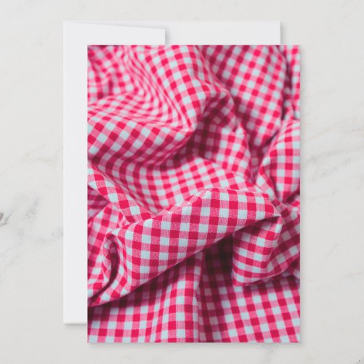 Tuinfeest Barbecue | Rustieke Rood Geruite BBQ Kaart (Achterkant)