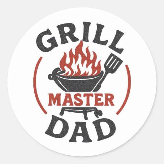 Tuinfeest BBQ Koning Sticker (Voorkant)