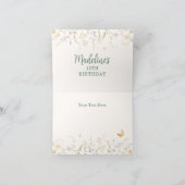 Tuinfeest bedanktkaart met bloemen bedankkaart (Binnen)