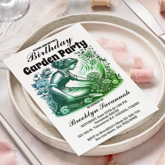 Tuinfeest Bloeiende Tuinfeest Uitnodiging