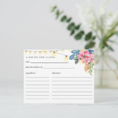 Tuinfeest, Bloemen en Lichten Recept Kaart (Staand voorkant)