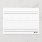 Tuinfeest, Bloemen en Lichten Recept Kaart (Achterkant)