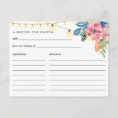 Tuinfeest, Bloemen en Lichten Recept Kaart (Voorkant)