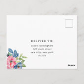 Tuinfeest, Bloemen en Twinkle Lights Beantwoorden Briefkaart (Achterkant)