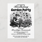 Tuinfeest Bloementuin Verjaardagsuitnodiging Tuinf Briefkaart (Voorkant)