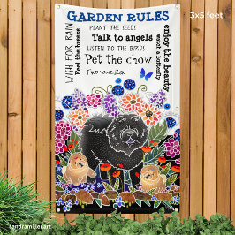 TUINFEEST chow tuinbanner 3'x5' Spandoek