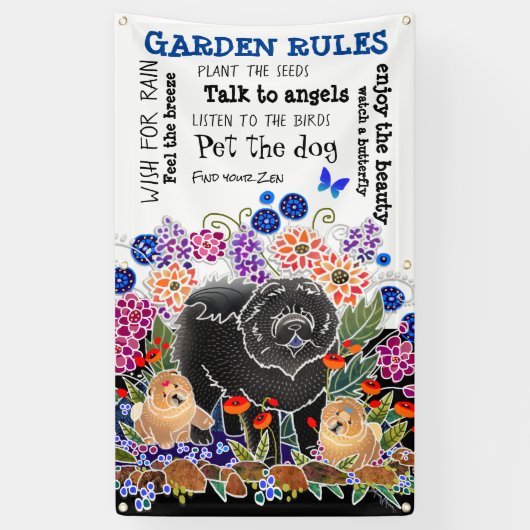 TUINFEEST chow tuinbanner 3'x5' Spandoek (Verticaal)