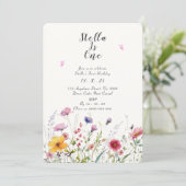 TUINFEEST EERSTE VERJAARDAG UITNODIGING (Staand voorkant)