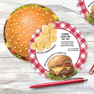 Tuinfeest Gegrilde Cheeseburger Kaart