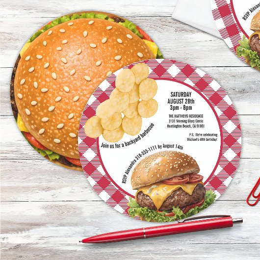 Tuinfeest Gegrilde Cheeseburger Kaart