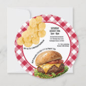 Tuinfeest Gegrilde Cheeseburger Kaart (Achterkant)