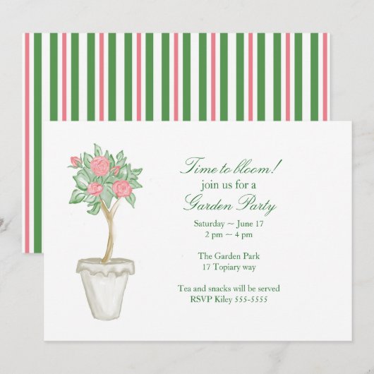 Tuinfeest Kaart (Voorkant / Achterkant)