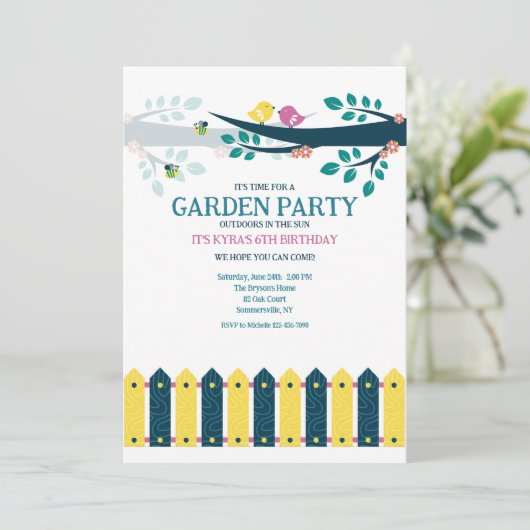 Tuinfeest Kaart (Staand voorkant)