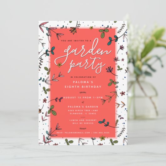 Tuinfeest Kaart (Staand voorkant)