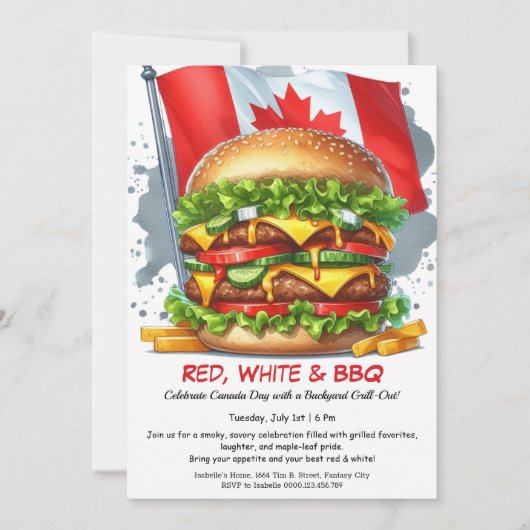 Tuinfeest met BBQ | Canada-dag Kaart (Voorkant)