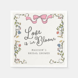 Tuinfeest met bloemendoodle Bruidsdouche met een s Servet