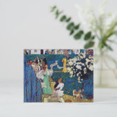 Tuinfeest met Cat, Jessie Willcox Smith Briefkaart (Staand voorkant)