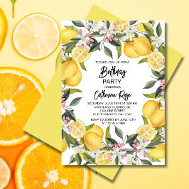 Tuinfeest met citroenen zomer verjaardagsfeestje kaart