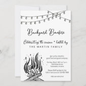 Tuinfeest met kampvuur in de herfst kaart (Voorkant)