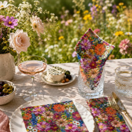 Tuinfeest met wilde bloemen papieren servetten