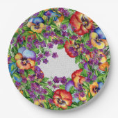 Tuinfeest Mooie driekleurige viooltjes Papieren Bordje (Voorkant)