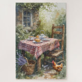 Tuinfeest Theemiddag Aquarel Legpuzzel (Verticaal)
