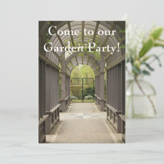 Tuinfeest! uitnodiging (Staand voorkant)