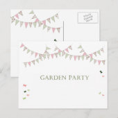 Tuinfeest - uitnodiging briefkaart (Voorkant / Achterkant)
