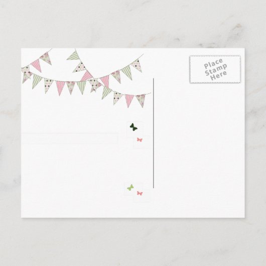 Tuinfeest - uitnodiging briefkaart (Achterkant)