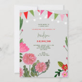 Tuinfeest Verjaardag Bloem Vlinders Grappig Kaart (Achterkant)