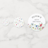 Tuinfeest Wilde Bloemen Verjaardag Confetti (Achterkanten)