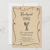 Tuinfeest Zomerbarbecue Kookfeest Feestje Kaart (Voorkant)