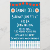 Tuinfete uitnodiging flyer (Voorkant)