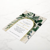 Tuinfolie gebogen trouwkaarten folie uitnodiging (Gedraaid)