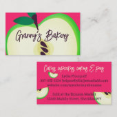 tuinfruitteelt voor de bereiding van groene appels visitekaartje (Voorkant / Achterkant)