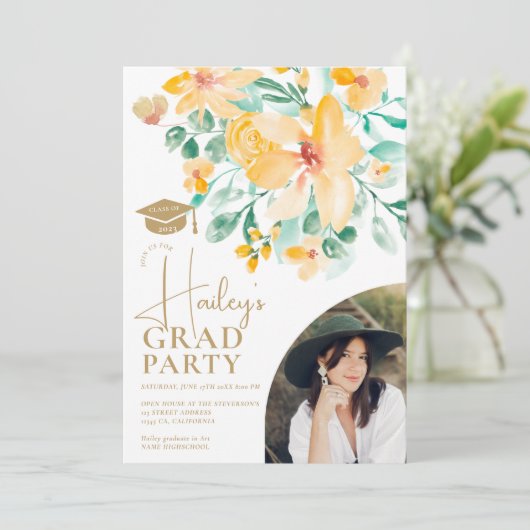  tuingeel groen afstuderen kaart (Staand voorkant)