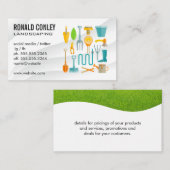 tuingereedschap | gazon visitekaartje (Voorkant / Achterkant)