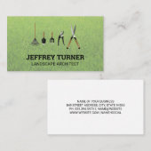 tuingereedschap | Grasachtergrond Visitekaartje (Voorkant / Achterkant)